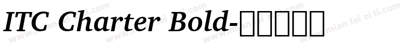 ITC Charter Bold字体转换